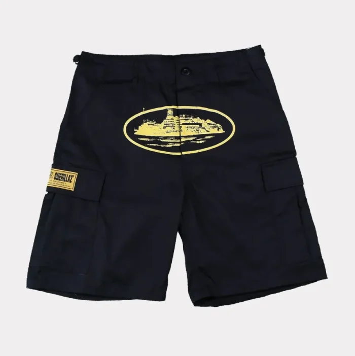 Corteiz Guerillaz 21′ Shorts Black/Yellow