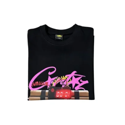 Corteiz Times Up Black T Shirt